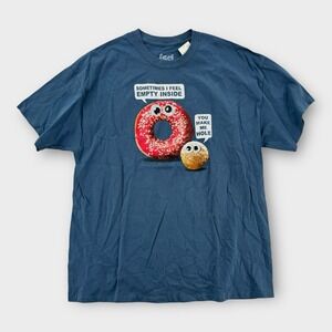 FSD T Shirt Mens XL You Make Me Hole Donut Comedy Tee Blue Cotton NWT